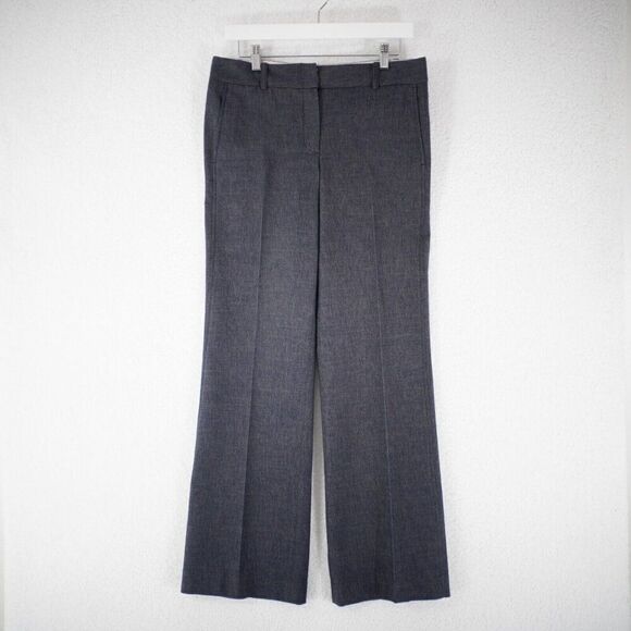 BCBGMaxazria Size 8 Gray Twill Cotton Polyester‎ Virgin Wool Dress Pants 32/32 - Picture 1 of 7